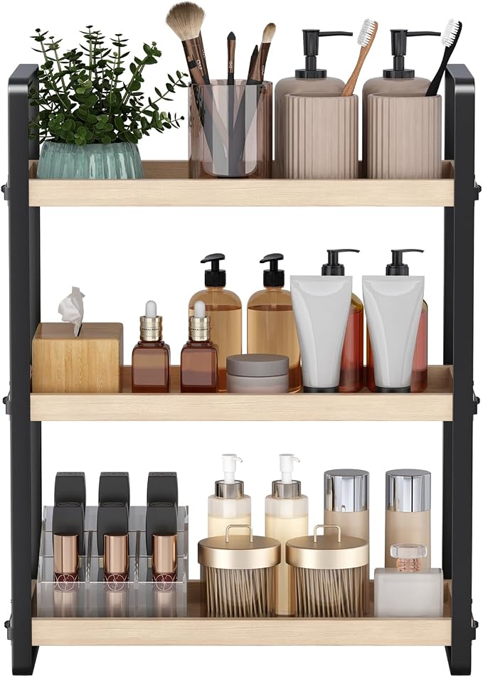 HNRLOY Bathroom Counter Organizer, Bathroom Counter Shelf, Makeup Organizer | Bathroom Countertop Organizer, Bathroom Sink Organizer, Perfume Organizer, Vanity Shelf, Bathroom Organization and Storage