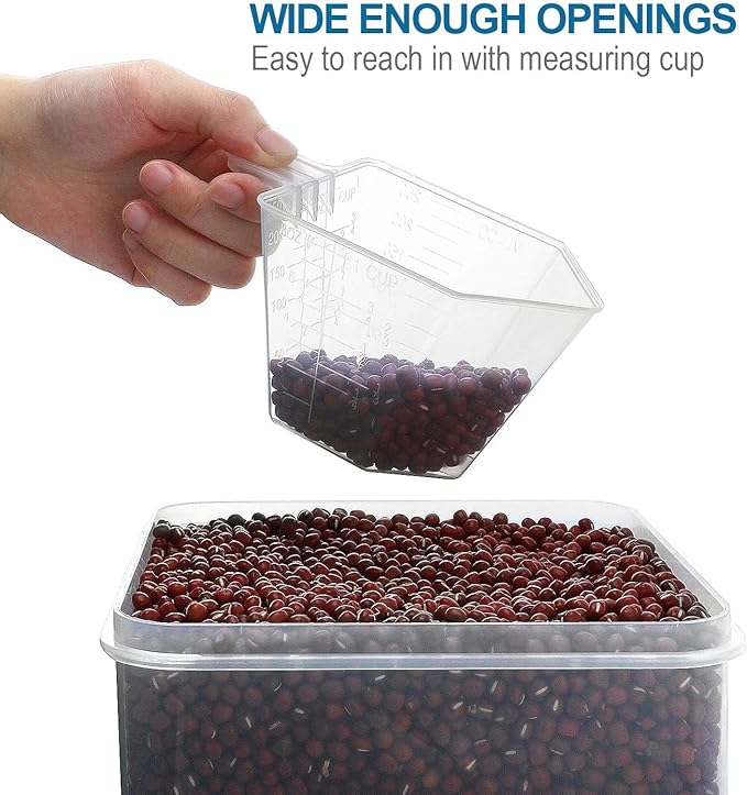 VERONES Large Tall Airtight Food Storage Containers, 10 PACK Containers Set | Plastic Airtight Kitchen & Pantry Organization, Ideal for Flour & Sugar Plastic Canisters with Labels
