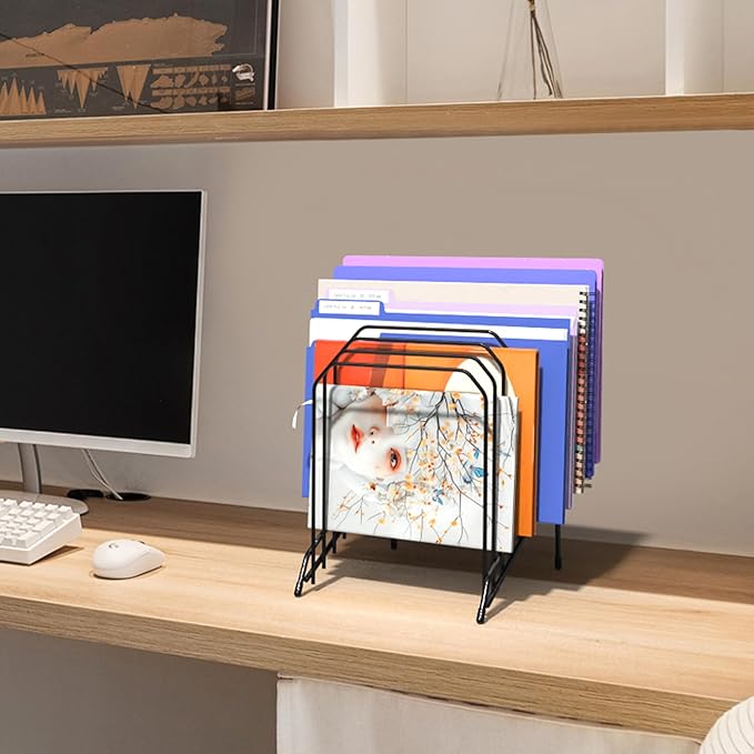 Gawerk Incline Desk Magazine Folder Holder File Organizer with 8-Section