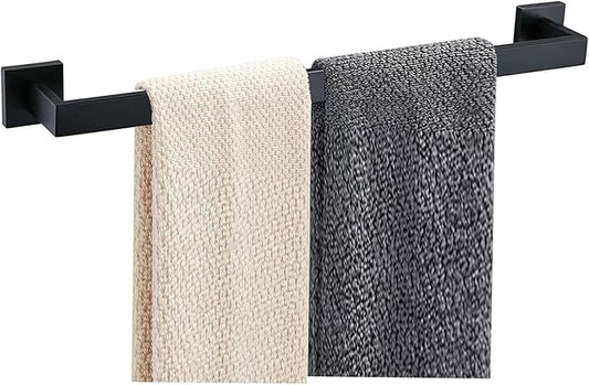 JOPOFI Towel Bar - 23.6 Inch Bathroom Towel Holder - Matte Black | Stainless Steel Towel Racks for Bathroom Wall Mounted, Towel Rod for Bathroom Wall