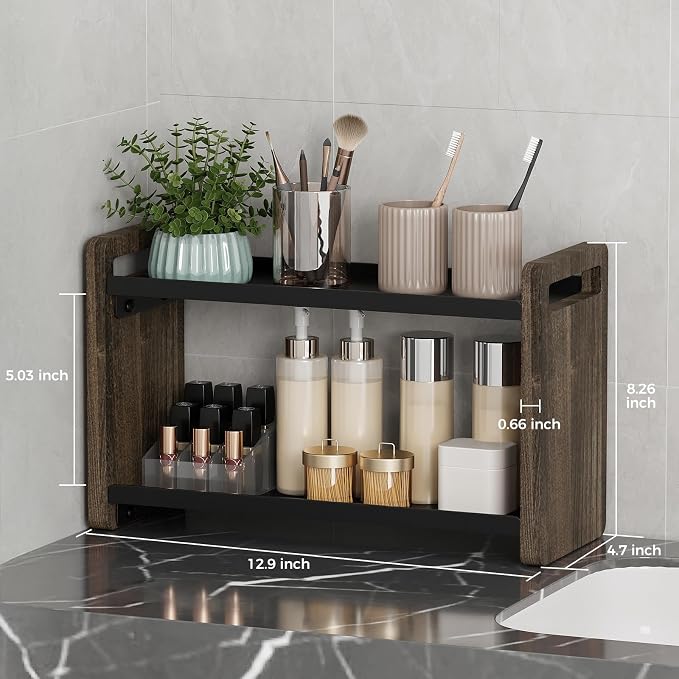 Bathroom Counter Organizer, Bathroom Sink Organizer, Vanity Shelf | Bathroom Organizers and Storage, Bathroom Countertop Organizer, Counter Shelf, Cologne Stand, Perfume Stand, Bathroom Decor