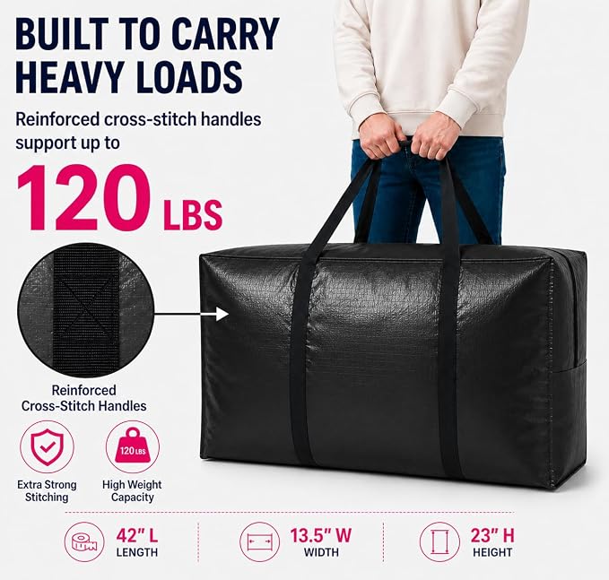 Extra Large Storage Bags, Giant XXL Moving Storage Bag Heavy Duty, Jumbo Huge Waterproof Big Storage Bags, Bounce House Storage Bag