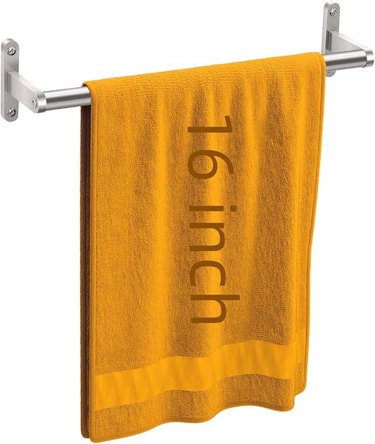 KLJKPA Towel Bar for Bathroom, 16 Inch Wall Towel Rack, Brushed Nickel | Heavy Duty Single Towel Rod, Space-Saving Hand Towel Holder, Toilet Kitchen Towel Storage, Rustproof, Stainless Steel