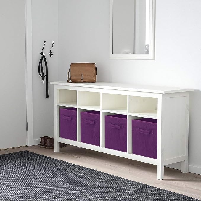 ShellKingdom Storage Bins, Foldable Fabric Storage Cubes And Cloth Storage | Storage Organizer For Closet And Toys, 10.5x10.5x11 INCH, 6 Pack (Purple)