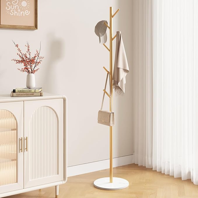 Coat rack freestanding Coat tree Marble base metal coat rack jacket coat bag perchero heavy duty coat rack Available for hall office entryway Gold coat rack