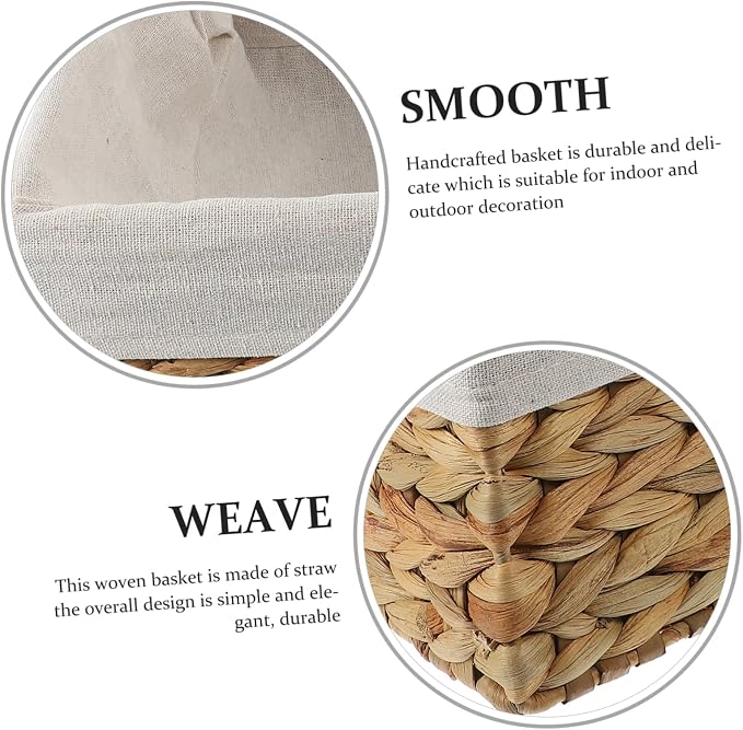 Woven Storage Basket for Home Organization Handcrafted Decorative Finishing Basket Natural Dried Straw Design Multi-purpose Toy and Decor Organizer for Any Room