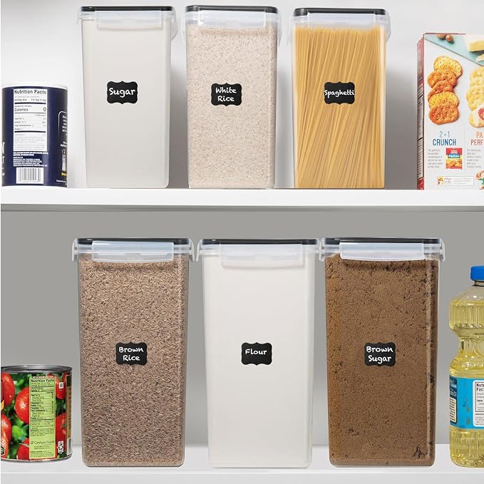 8.5L/287Oz Extra Large Airtight Food Storage Containers (2 PC) with Lids, Kitchen and Pantry Organization Containers for Baking Supplies, Cereal, Flour, Sugar, Rice (BPA Free)