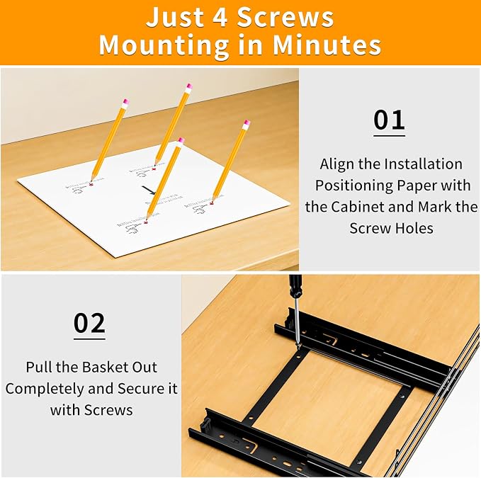 RCHYFEED Pull Out Spice Rack Organizer for Cabinet,10.5" Wx10.5Dx2.5H | Heavy Duty Spice Cabinet Organizer Metal Pull Out Spice Rack Vertical Spice Shelf for Cabinets & Pantry