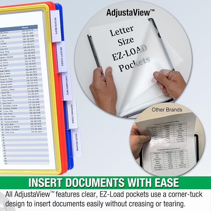 Ultimate Office Round Base 10-Pocket Desk Reference Organizer, Color Pkts | Functional Supply Storage PLUS Fast Access to 20 Letter Size Sheets. Filp and Find Your Most Important Documents in Seconds.