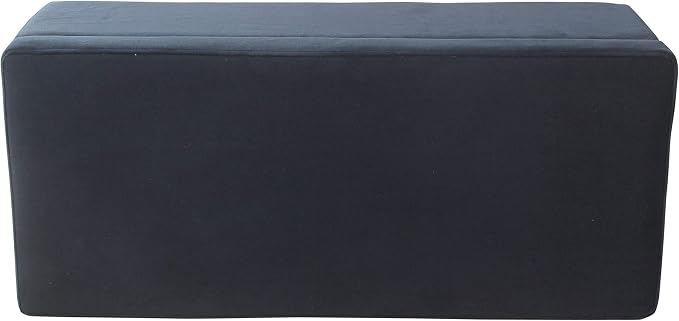 HomePop 36" Storage Ottoman Bench with Hinged Lid - Navy