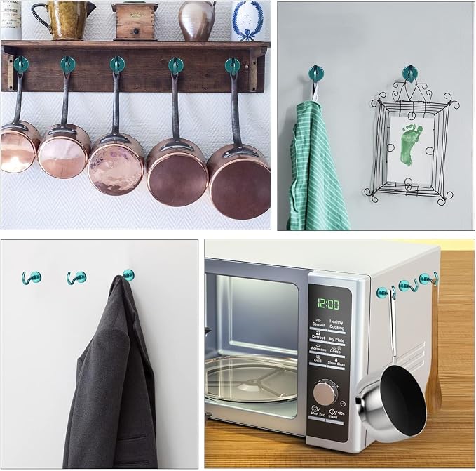 DIYMAG Magnetic Hooks 10pcs 30lbs+ Cruise Essentials 2026 Magnet Hook Green | Neodymium Heavy Duty Strong Magnets Hanging Ship Cabins Refrigerator Fridge Classroom Beach Vacation Kitchen Grills Home Tool