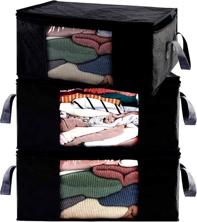 Storage Bags G01B, Dark Black, 3 Count