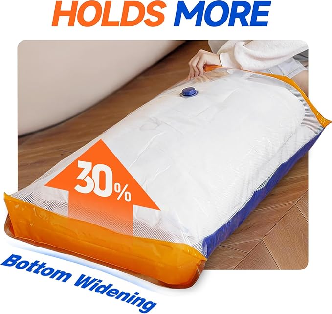 Vacbird Vacuum Storage Bags with Rechargeable Cordless Pump,15 Pack 3 Sizes Compression Packing Seal Bags, Space Saver for Clothes and Clothing Comforters, Blankets, Bedding and Closet Space Saving