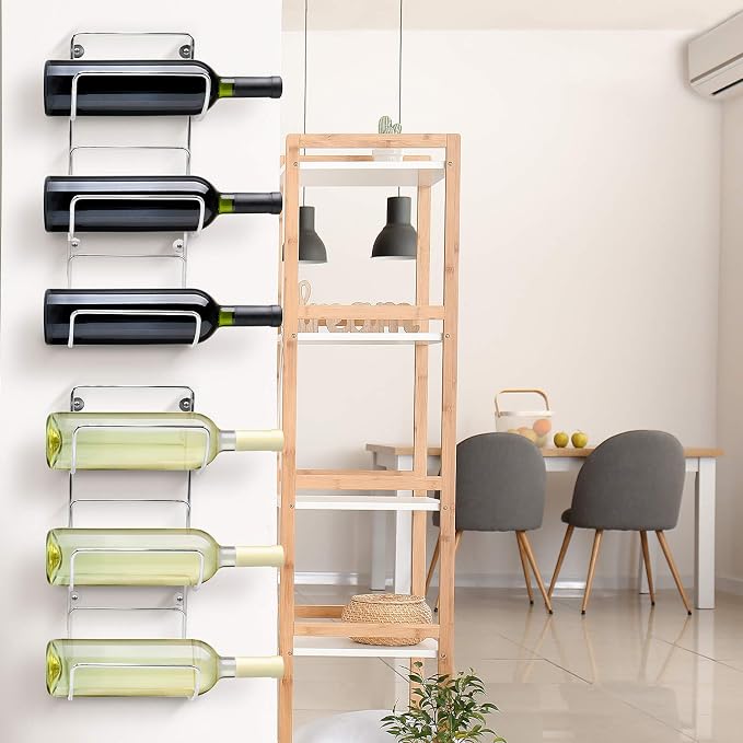 Sorbus Towel Holder for Bathroom Wall - 6 Level Wall Mounted Towel Rack Shelves for Rolled Bath Towels, Washcloths, Linen - Silver Hanging Towel Racks for Bathroom, Spa, Salon, Towel Storage Organizer