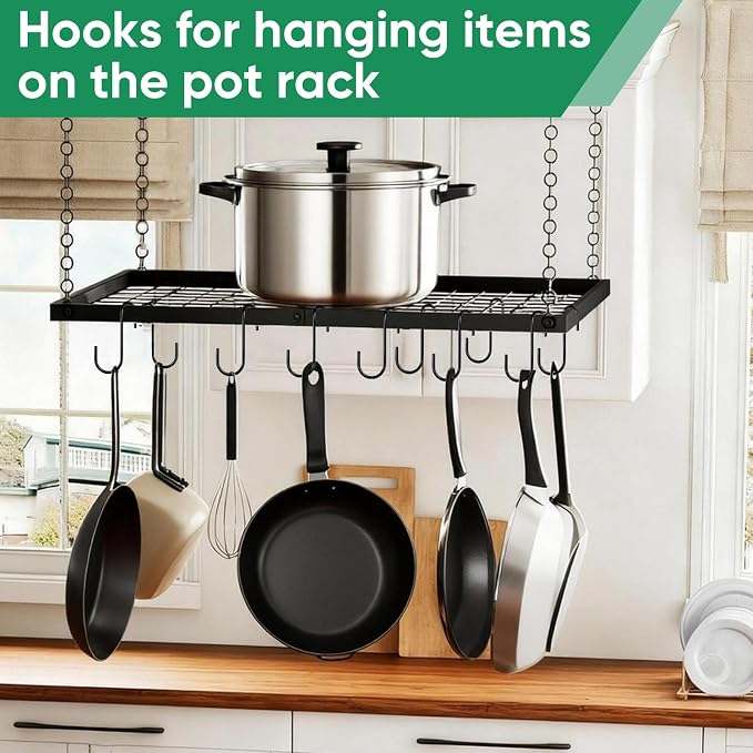 ESFUN 30 Pack 3 inch Heavy Duty S Hooks Black Pan Pot Holder Rack Hooks S Shaped Hanging Hooks Hangers for Kitchenware Spoons Pans Pots Utensils Clothes Bags Towels Plants