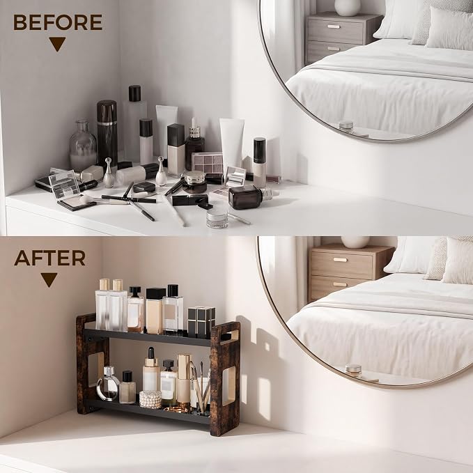 Bathroom Counter Organizer, Vanity Organizer, Perfume Organizer | Bathroom Organizers and Storage, Bathroom Sink Shelf, Countertop Organizer, Makeup Organizer, Cologne Stand