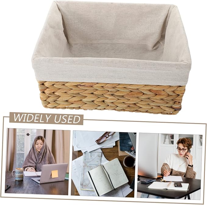 Woven Storage Basket for Home Organization Handcrafted Decorative Finishing Basket Natural Dried Straw Design Multi-purpose Toy and Decor Organizer for Any Room