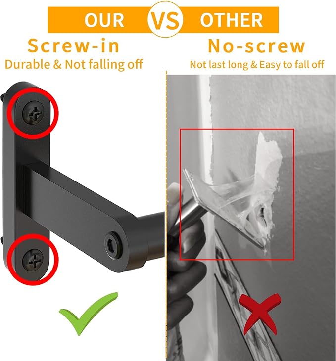 KLJKPA Towel Bar for Bathroom, 24 Inch Wall Mounted Towel Rack, Black | Heavy Duty Single Towel Rod, Space-Saving Hand Towel Holder, Toilet Kitchen Towel Storage, Rustproof, Stainless Steel