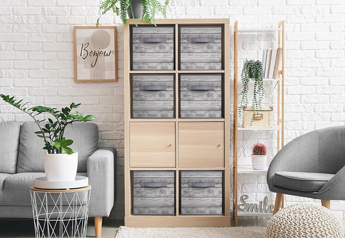 Sorbus Foldable Storage Bins - 11 Inch Sturdy Collapsible Fabric Storage Cubes with Handle - 4 Baskets for Organizing Clothes & Toys - Organization & Storage Baskets for Shelves, Pantry, Closet, Cubby