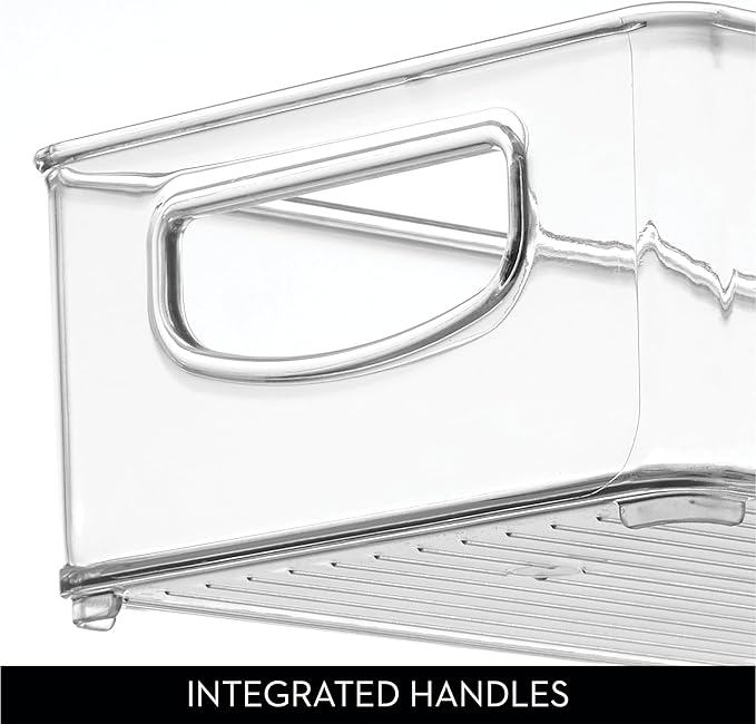 iDesign Slim Extra Long Clear Storage Bin | Narrow, Stackable, Kitchen or Pantry Organizer