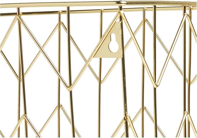 U Brands Hanging File Desk Organizer, Wire Metal, Gold Finish, 8.5" x 11'