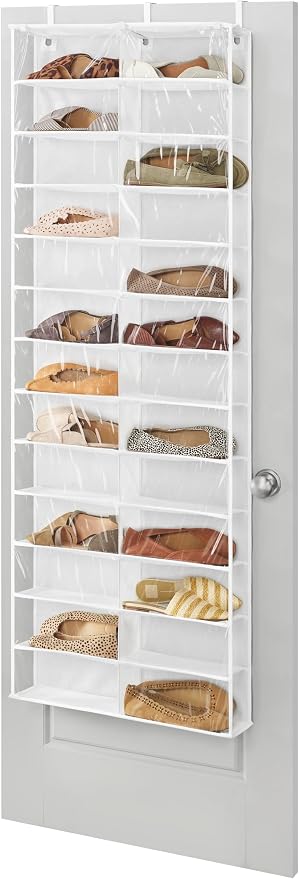 Whitmor Over The Door Shoe Shelves - 26 Sections - White