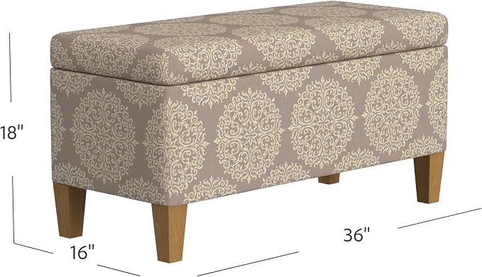 HomePop Drake 36" Storage Bench - Brown Medallion