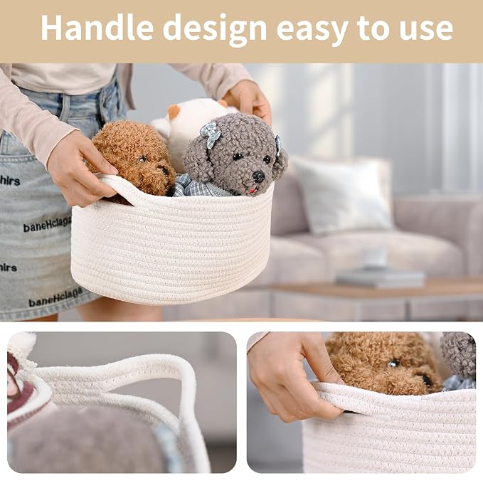 Happyiren Small Gift Basket with Gift Wrap Cellophane Bag and Ribbons, Gift Baskets for Christmas Thanksgiving Birthday Baby Shower Raffle Burr, - Rope Decorative Storage Organizer Container