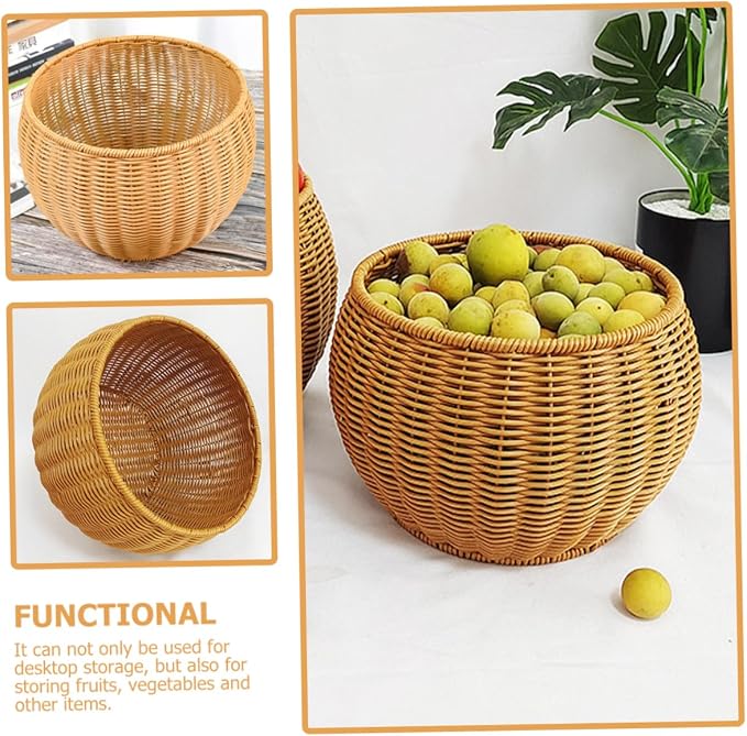 Ciieeo Craftsmanship Large Space Multi-purpose Woven Storage Basket Decorative Basket