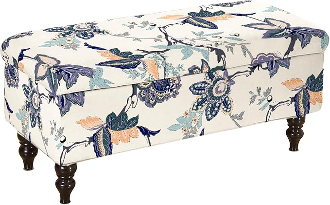 FUANGUI Ottoman Cover Slipcovers Rectangular Folding Stretch | Storage Bench Footrest Sofa Stool Covers Footstool Protector with Elastic Bottom, Removable Washable,Medium