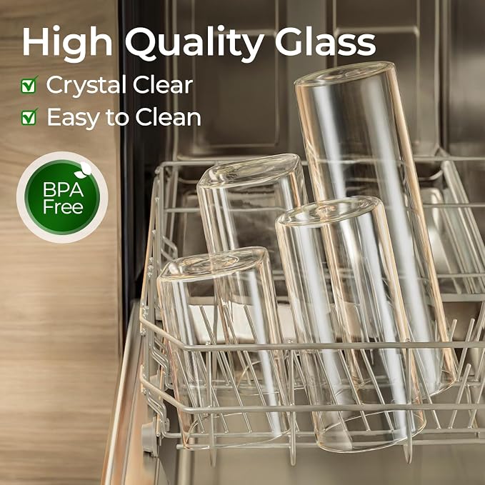 ComSaf Glass Storage Containers With Lids 0.8 Qt, 6 Pack Small Glass Jars | Small Glass Canisters, Spice Jar 25oz, Snack Station Organization, Coffee Bar Organization, Size For Subpackage, BPA Free