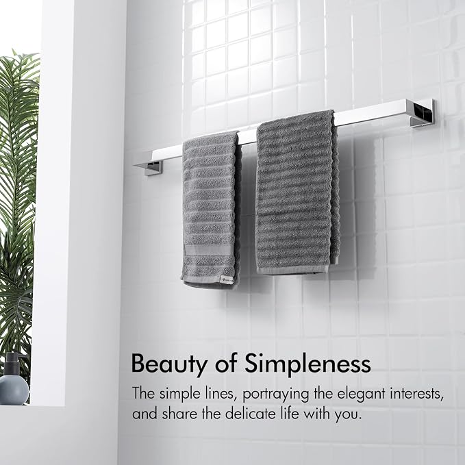 BANOLUX Towel Rack, 32-Inch Single Towel Bars for Bathroom, Towel Racks for Bathroom Wall Mounted SUS304 Stainless Steel Hand Towel Holder Organize Heavy Duty, Chrome Towel Bar