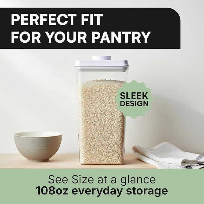 Bop Top Airtight Food Storage Containers | Pop-Top Lid | 13.5 Cups / 108 Oz | kitchen canister set, for flour, sugar, snacks, pasta, baking