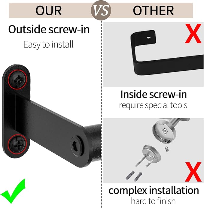 JUYSON Towel Bar for Bathroom, 30 Inch Single Towel Rack, Matte Black | Stainless Steel, Wall Mounted, Rust Resistant, Modern Design, Easy Installation