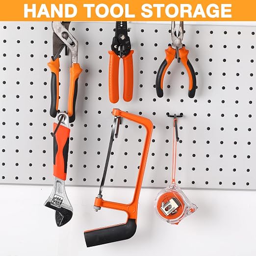 100 Pcs Peg Board Shelving Hooks Stainless Steel Hanging Board Pegs Wall Display Hooks Bulk for 1/8 1/4 Garage Storage Organizer Accessories (8 Inch,Black)
