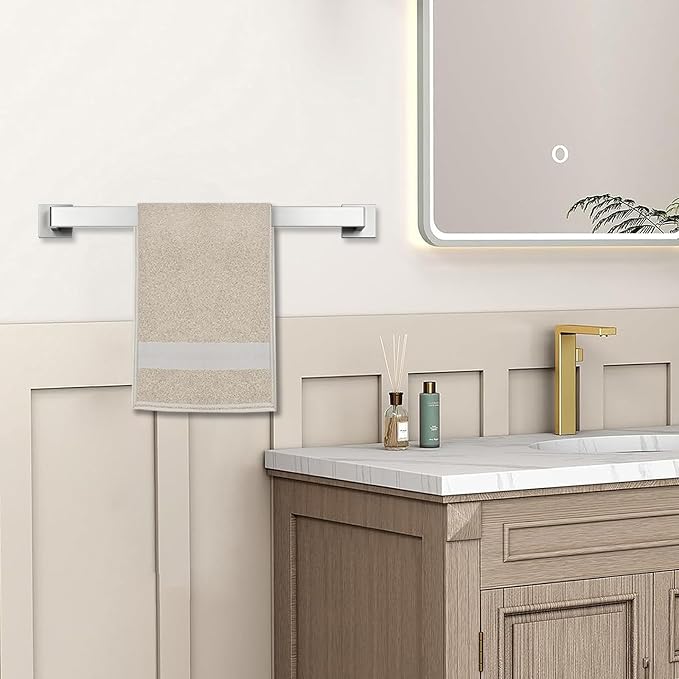 JOPOFI Towel Bar - 23.6 Inch Bathroom Towel Holder - Brushed Nickel | Stainless Steel Towel Racks for Bathroom Wall Mounted, Towel Rod for Bathroom Wall