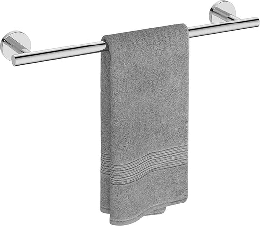 USHOWER Polished Chrome Towel Bar, 18-Inch Towel Racks for Bathroom | Thicken SUS304 Stainless Steel Towel Rod, Towel Holder Wall-Mounted, Modern Home Decor (Total Length 20-Inch)