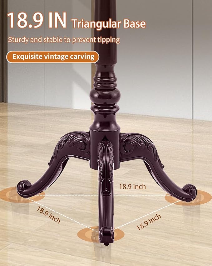 Wooden Coat Rack Stand, Solid Wood Freestanding Coat Rack, Vintage Coat Racks with 14 Hooks & Triangle Base, Heavy Duty Standing Coat Hanger Jacket Tree Stand for Office, Entryway, Hallway