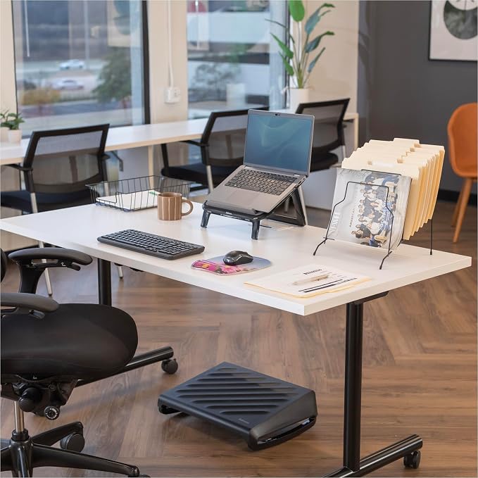 Fellowes Workstation 3" Letter Desk Tray Organizer, Wire, Black (60112)