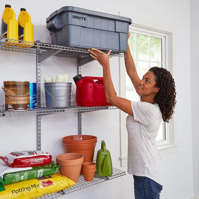 Rubbermaid 25-Piece Fasttrack Garage Storage System Kit for Garage Organization