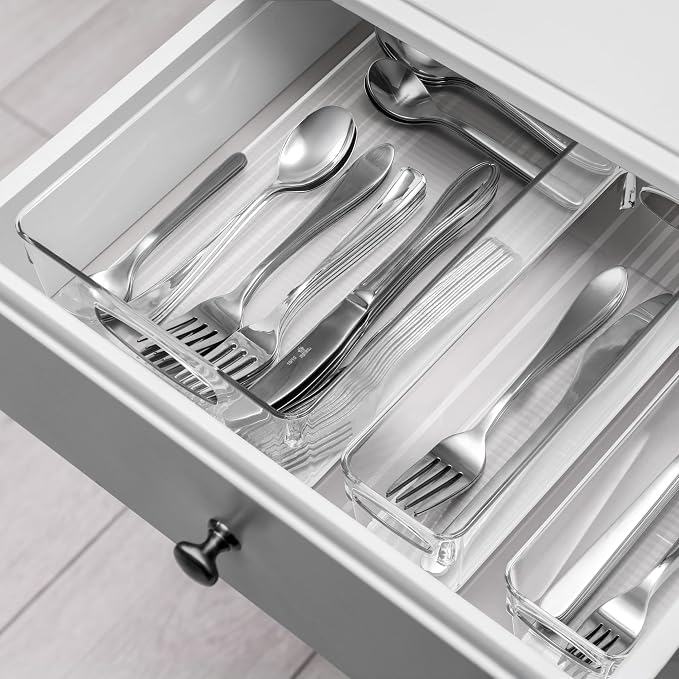 Sorbus Variety 20-Pack Clear Plastic Organizing Bins – Clear Bins for Organizing, Refrigerator Organizers, Fridge Organizer, Pantry Storage, Kitchen Organizer, and Pantry Organizers and Storage Bins