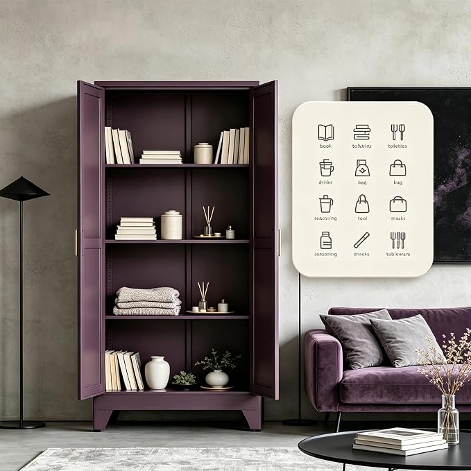 61"H Pantry Kitchen Cabinet with Doors,Black Storage Cabinets,Freestanding Pantry Cabinet,Farmhouse Food Storage Cabinets,Tall and Large Pantry Cabinets for Kitchen, Dining Room, Living Room