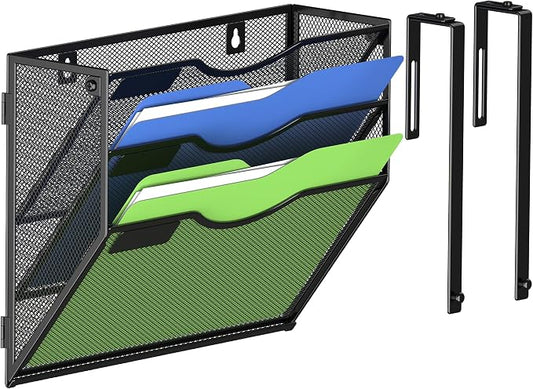 Kuntine.B Wall File Organizer Office Hanging Magazine Holder Wall File Organizer for Office Home