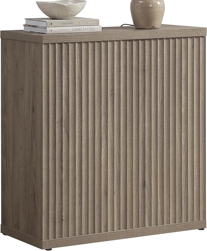 SICOTAS Buffet Cabinet with Storage Sideboard Cabinet with Doors & Shelves | Accent Sideboard Modern Credenza Fluted Storage Cabinet Mid Century Media Console for Living Room Kitchen Dining Hallway