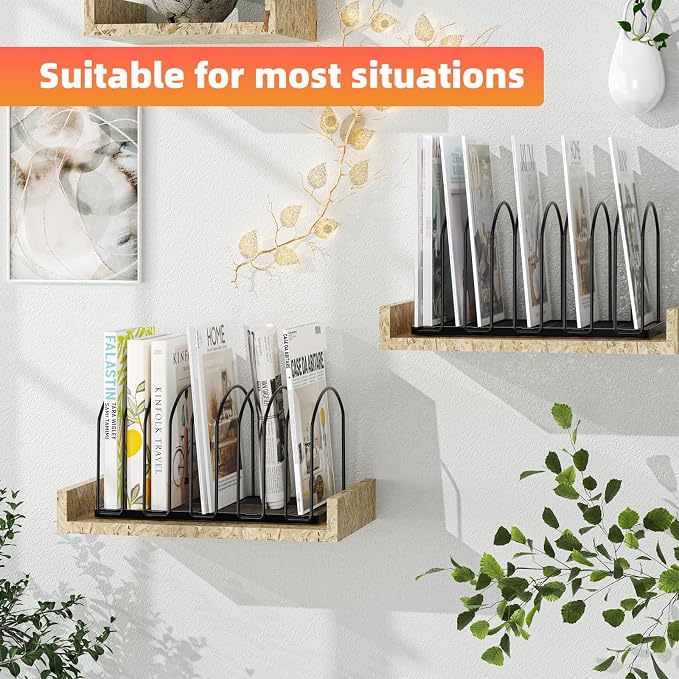 Simple Trending Desk File Sorter Organizer, 9 Slot File Rack, 2 Pack, Black | Metal File Folder Holder Stand, Vertical Desktop Organizer for Home Office Classroom, 13.75"D x 8.25"W x 7.5"H