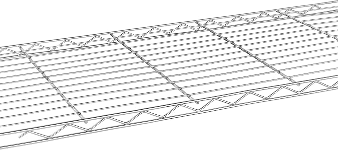 Whitmor 1 Tier Shelving Units, Wire Rack Storage Organizer, 30" L x 14" W x 15" H, Chrome