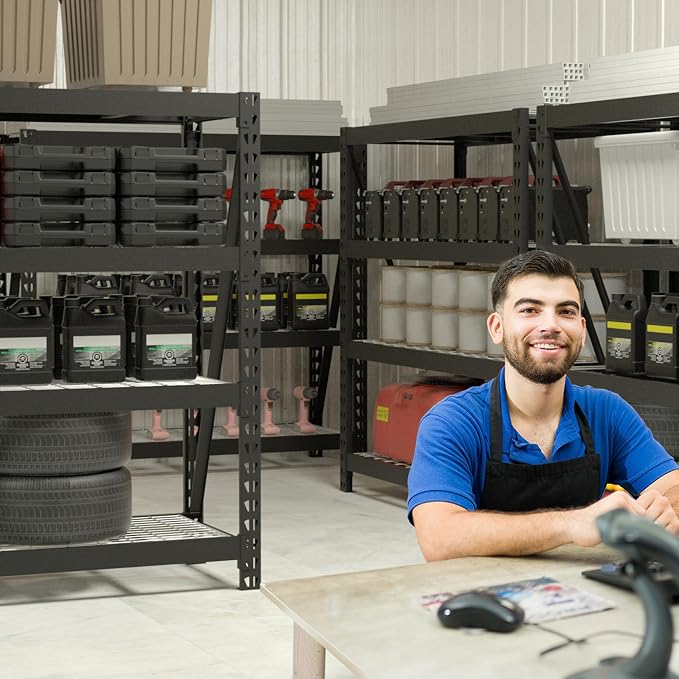 WORKPRO Heavy Duty Metal Garage Shelving, 68" W x 24" D x 65" H, 7200 LBS Load