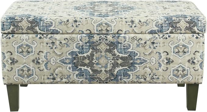 HomePop 36" Decorative Storage Bench - Antiqued Blue