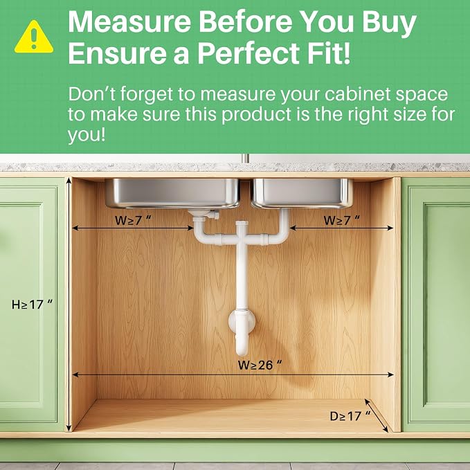 Kitstorack Under Sink Organizer, 1-Pack 3-Tier Height Adjustable Thickened Metal Pull out Cabinet Organizer Shelf, Slide out Storage Drawer Rack for Bathroom Kitchen Pantry Home Organization, Pink
