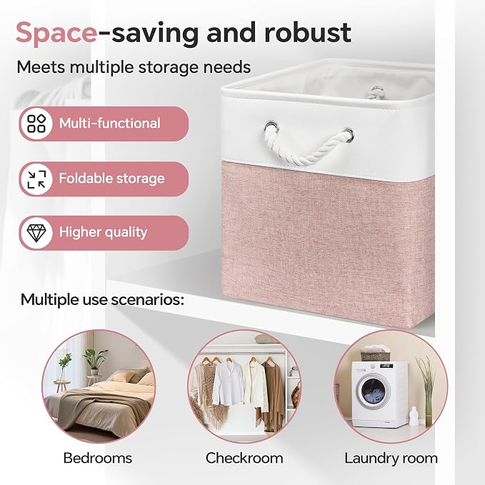 ECDYQXVU 13x13x13 Inch Storage Cube Bins Foldable Organizer Baskets 6 Pack | Soft Cotton Handles, Premium EVA Fabric, Hard Cardboard Bottom, Sturdy Metal Rim, Closet Shelf, Living Room, Bedroom, Laundry